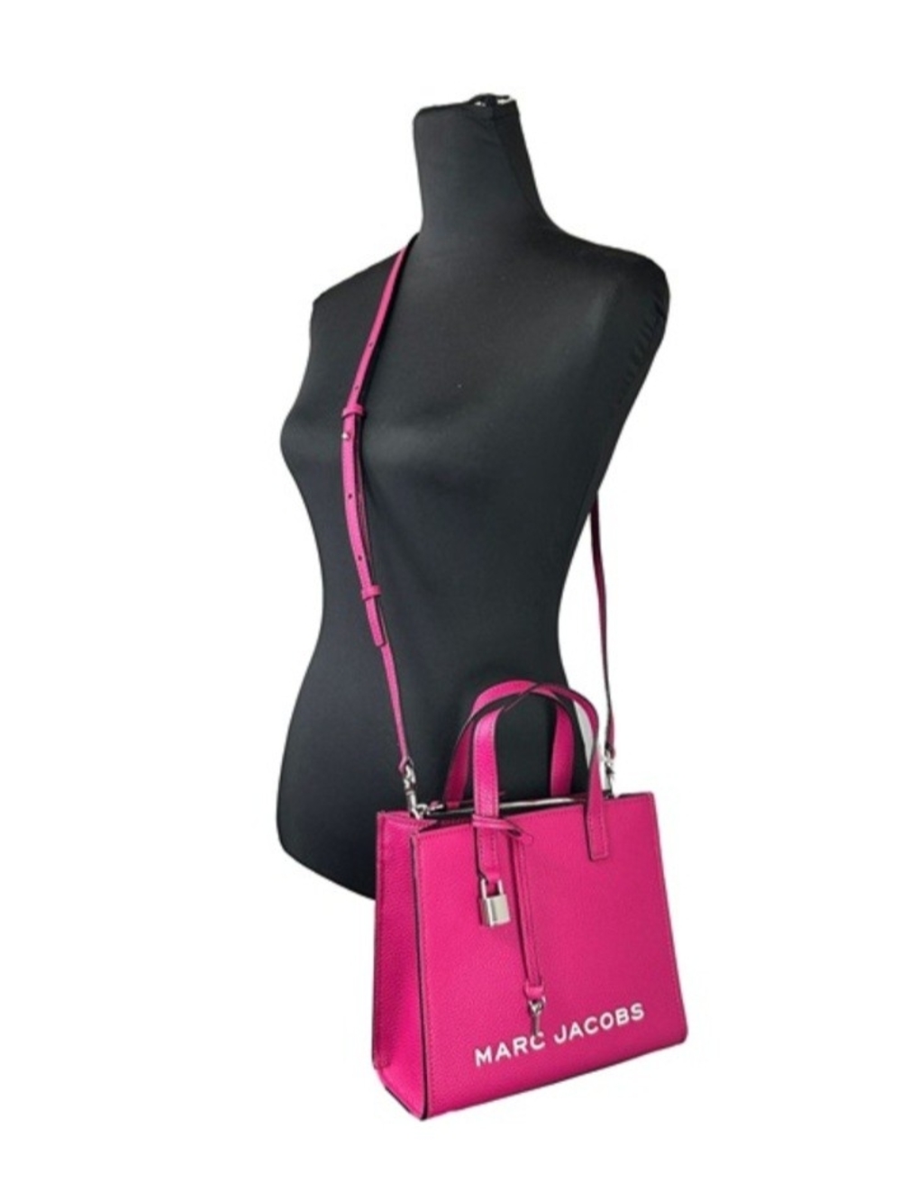 Marc Jacobs Pebbled Leather Tote in Bright Fuchsia/lipstick Pink - Picture 2 of 5